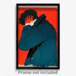 German Movie Poster - Boy Feeling Homesickness, Unkempt Blue Coat (Art Print)