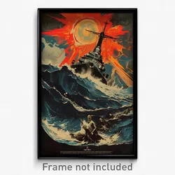 German Movie Poster - Outrageous Sea Wreck (Germany Retro Film Art Print)
