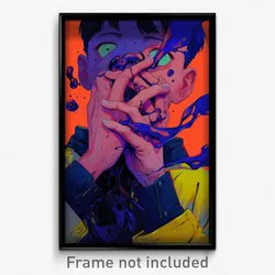 Anime Art Poster - Boy Feeling Bewildered, Glossy Mismatched Gloves (Print)