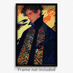 Art Poster - Boy Feeling Ambivalence Wearing Elegant Black Coat (Art Print)
