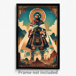 Mexican Movie Poster - Boy Feeling Stubborn, Elegant White Armor (Art Print)