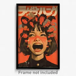 Spanish Movie Poster - Girl Feeling Dislike, Academic Red Headwear (Art Print)