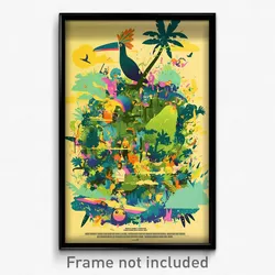 French Movie Poster - Big Avocado (France Psychedelic Art Retro Film Print)