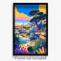 Art Poster - Awesome Promontory (Psychedelic Trippy Weird 11x17 Print)