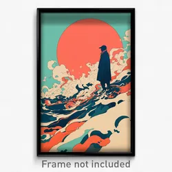 Bollywood Movie Poster - Simplistic Ocean (India Retro Hindi Film Art Print)
