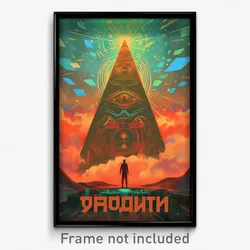 Russian Movie Poster - Upbeat Obelisk (Russia Psychedelic Art Retro Film Print)