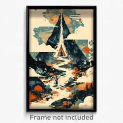 Icelandic Movie Poster - Imaginative Wigwam (Iceland Retro Film Art Print)