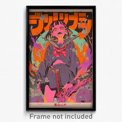 Japanese Movie Poster - Girl Feeling Wrath, Spectacular Purple Neckerchief