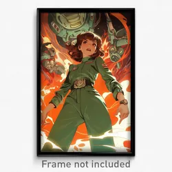 Movie Art Poster - Woman Feeling Scorn, Artistic Green Pants (Retro Film Print)