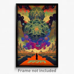 Hebrew Movie Poster - Modest Commons (Israel Psychedelic Art Retro Film Print)