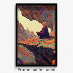 Spanish Movie Poster - Bountiful Cave (Spain Psychedelic Art Retro Film Print)