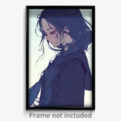 Anime Art Poster - Women Feeling Longing Wearing Oceanic Military Uniform