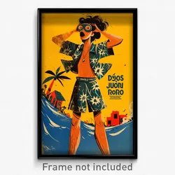 Brazilian Movie Poster - Man Feeling Dumbstruck, Prestigious Shorts (Art Print)