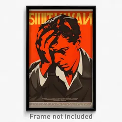 Russian Movie Poster - Boy Feeling Vigilance, Worn White Outline (Art Print)