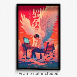Chinese Movie Poster - Boy Feeling Resignation, Fresh Angel Wings (Art Print)