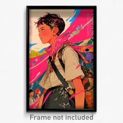 Indonesian Movie Poster - Boy Feeling Shameless, Upbeat Pink Scarf (Art Print)