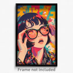 Chinese Movie Poster - Woman Feeling Enchanted, Wobbly Black Framed Eyewear
