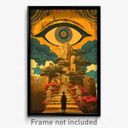 Greek Movie Poster - Far Petroglyphs (Greece Psychedelic Art Retro Film Print)
