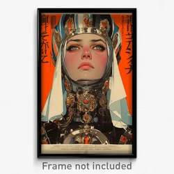 German Movie Poster - Woman Feeling Worried, Elegant Armor (Germany Art Print)