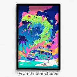 Art Poster - Original Tacos (Psychedelic Trippy Weird 11x17 Print)