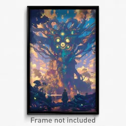Art Poster - Colossal Port (Psychedelic Trippy Weird 11x17 Cartoon Print)