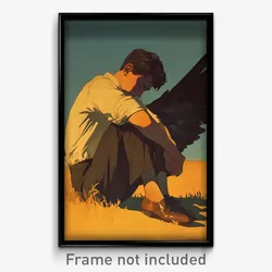 Icelandic Movie Poster - Man Feeling Bored, Lively Winged Footwear (Art Print)