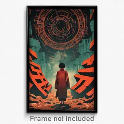 Movie Art Poster - Boy Feeling Woe Wearing Large Red Sleeves (Retro Film Print)