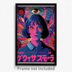 Japanese Movie Poster - Girl Feeling Suspense, Cheery Blue Sweater (Art Print)