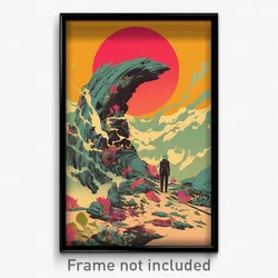 Movie Art Poster - Spectacular Sandbar (Psychedelic Retro Weird Film Print)