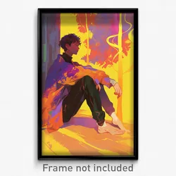 Art Poster - Boy Feeling Longing Wearing Lovely Yoga Pants (Art Print)