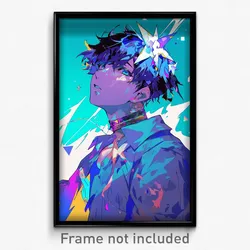 Anime Art Poster - Boy Feeling Self Motivated, Admirable Star Choker (Print)
