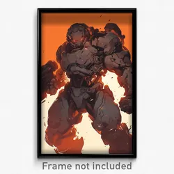 Art Poster - Man Feeling Bitter Wearing Immense Power Armor