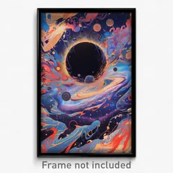 Art Poster - Infinite Black Hole (Psychedelic Trippy Weird 11x17 Print)
