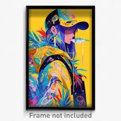 Art Poster - Flat Ice Machine (Psychedelic Trippy Weird 11x17 Cartoon Print)