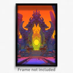 Art Poster - Enchanting Throne Room (Psychedelic Trippy Weird 11x17 Print)