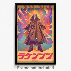 Icelandic Movie Poster - Girl Feeling Excited, Antique Brown Cloak (Art Print)
