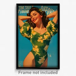 Greek Movie Poster - Woman Feeling Amusement, Spanish Green Leotard (Art Print)