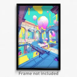 Art Poster - Complex Hall (Psychedelic Trippy Weird 11x17 Print)