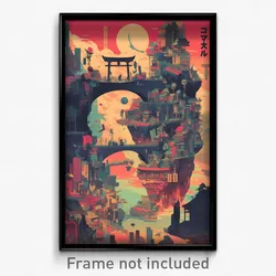 Icelandic Movie Poster - Cavernous American City (Iceland Retro Film Art Print)