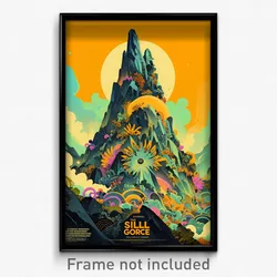 German Movie Poster - Silent Gorge (Germany Psychedelic Art Retro Film Print)