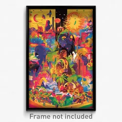 Brazilian Movie Poster - Glass Mount (Brazil Psychedelic Art Retro Film Print)