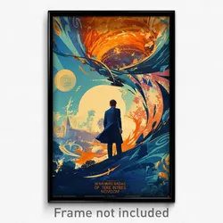 French Movie Poster - Man Feeling Driven, Wonderful Blue Dress (Art Print)