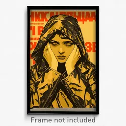 Russian Movie Poster - Girl Feeling Cruelty, Metallic Winter Coat (Art Print)