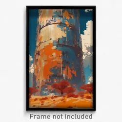 Art Poster - Realistic Silo (Psychedelic Trippy Weird 11x17 Print)