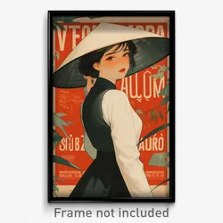 Vietnamese Movie Poster - Girl Feeling Sullenness, Lovely Waist Cape (Art Print)