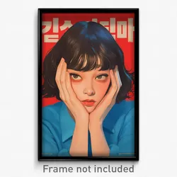 Korean Movie Poster - Woman Feeling Alienation, Nifty Blue Collar (Art Print)