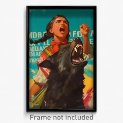 Mexican Movie Poster - Girl Feeling Agitation, Husky Living Clothes (Art Print)