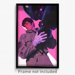 Movie Art Poster - Man Feeling Desire, Homely Purple Gloves (Retro Film Print)