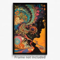 German Movie Poster - Velvety Tornado (Germany Psychedelic Art Retro Film Print)