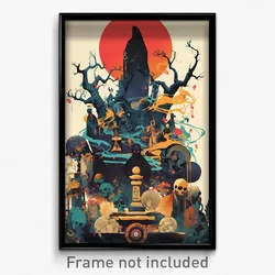Indonesian Movie Poster - Terrific Graveyard (Indonesia Retro Film Art Print)